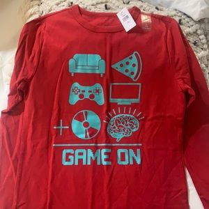Long sleeve boys game on shirt